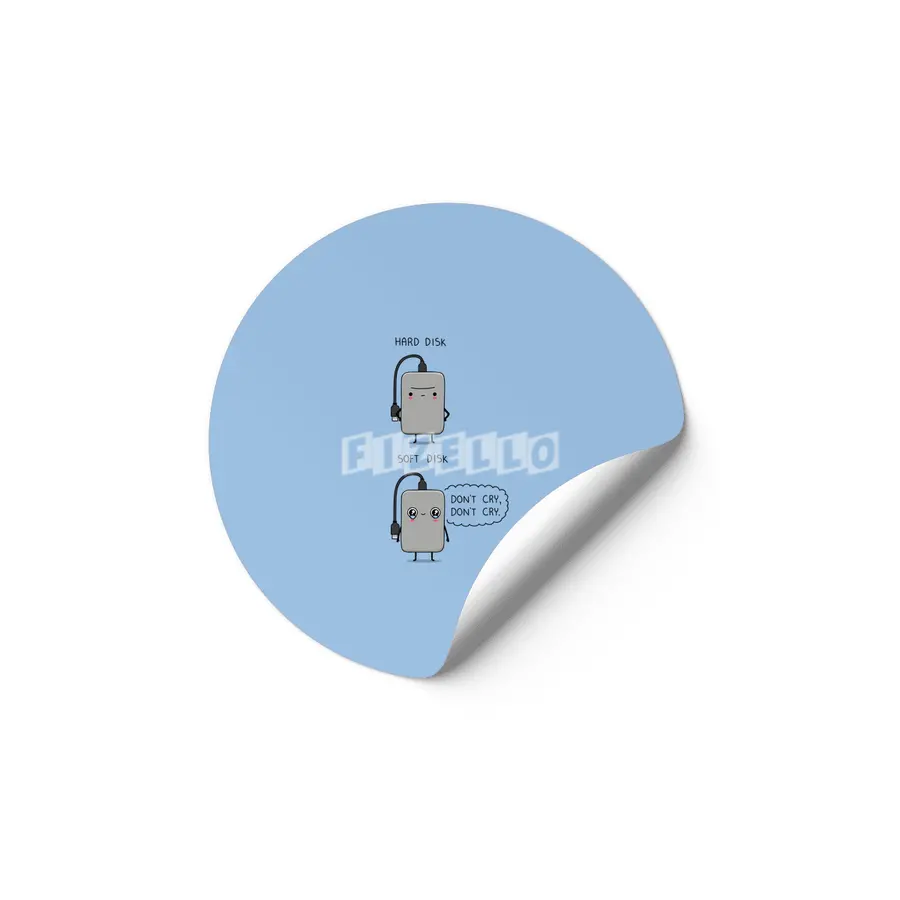Hard disk & soft disk Etiket