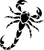black,scorpion,silhouette,clipart,bug,insect,dangerous,scary,back,tail,spike,giant,big