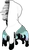 Digital loneliness black and white illustration. Vector drawing of a young man turning into crypto currency.
