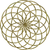 13 circles around the outside represent the 13 lunar cycles in a calendar year.  The 14th circle in the center provides a focus for the vibration and frequency of this shape.   