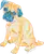Child like colorful and artistic drawing of a bashful Pug puppy by the artist Retoyman. Using complementary colors of blue and orange the puppy looks at the viewer in a bashful yet sweet way. Unisex items and accessories available.