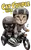 Loving cats riding motorcyle