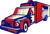 Illustration of an ambulance emergency vehicle viewed from front on isolated background done in retro style.