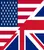 American & United Kingdom flags.