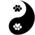 Explore the duality of the universe through the paws of the panda (modified design for black shirts).