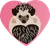 Hedgehog love heart flat illustration
