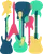Get an electric style with "Electric Guitar Art"! This design features a
series of intertwined electric guitar silhouettes in a stunning array of
colors. Perfect for music lovers and musicians alike, this design is a
unique and stylish way to showcase your passion for music.