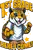 Get ready for first day of 1st grade. Cartoon comic book cute happy 1st grader tiger cub with backpack waving hello and text quote design. Funny cartoon zoo and wild animals, tigers, starting class of 2023, kids first grade start gifts and back to school gift ideas for student, girl cat lover and boy tigers fan.