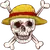 straw hat skull cross bones pirates