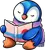 A Chill Penguin Reads a Book