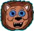A cartoon lion head