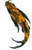 A stylized Koi with bubbles