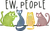 Colorful simplistic Cats "Ew, People"