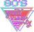 Cool retro vintage 80s inspired vibes design on colorful motivational text slogan Good vibes only and neon effect on colorful gradient triangle geometric shape , the perfect gift for all 80s kids and nostalgic friend and family available on stickers t-shirts and phone cases for men and women