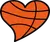 Basketball Heart Design
