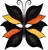 Beautiful butterfly design with a digital illustration of a weird abstract insect creature with strange wings and antennas.
