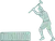 Drawing sketch style illustration of an athlete working out holding sledgehammer striking tire viewed from the side set on isolated white background.