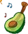 Let the sweet serenade of the avocado guitar drift you off to someplace with guac