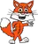 A cartoon fox character