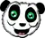 A cute cartoon Panda head design