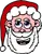 A cartoon Santa head