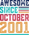 Awesome Since October 2001. 2001 Birthday Shirt Vintage October 2001 Tee Retro 2001 T-Shirt Nineties Vibes Shirt Retro October Tee