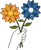 Flowers day and night art inspired by nature lovers. Floral art is the perfect gift for nature and flower lovers.