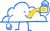 This cloud needs a cup of sunshine to start its day!