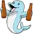 Dolphin with Bottles of Beer is the perfect gift for a birthday, Christmas and other celebrations. It is suitable for women and men over 21 years.