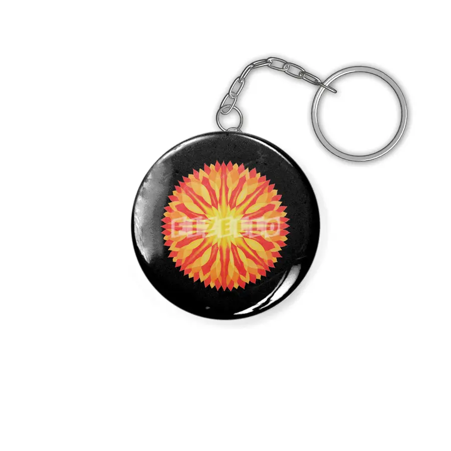 Autumn Colors Leaves Abstract  Mandala Anahtarlık
