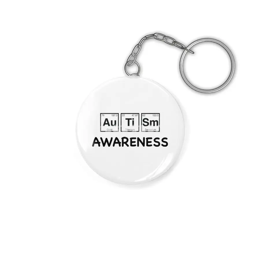 Autism Awareness Light Periodic Table Elements Theme for Teachers, Students and Parents Anahtarlık