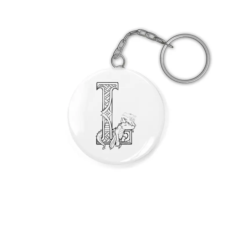 L Dragon Alphabet Anahtarlık