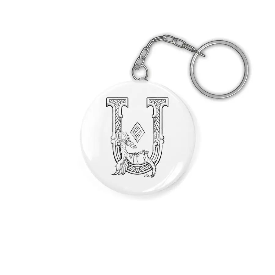 U Dragon Alphabet Anahtarlık
