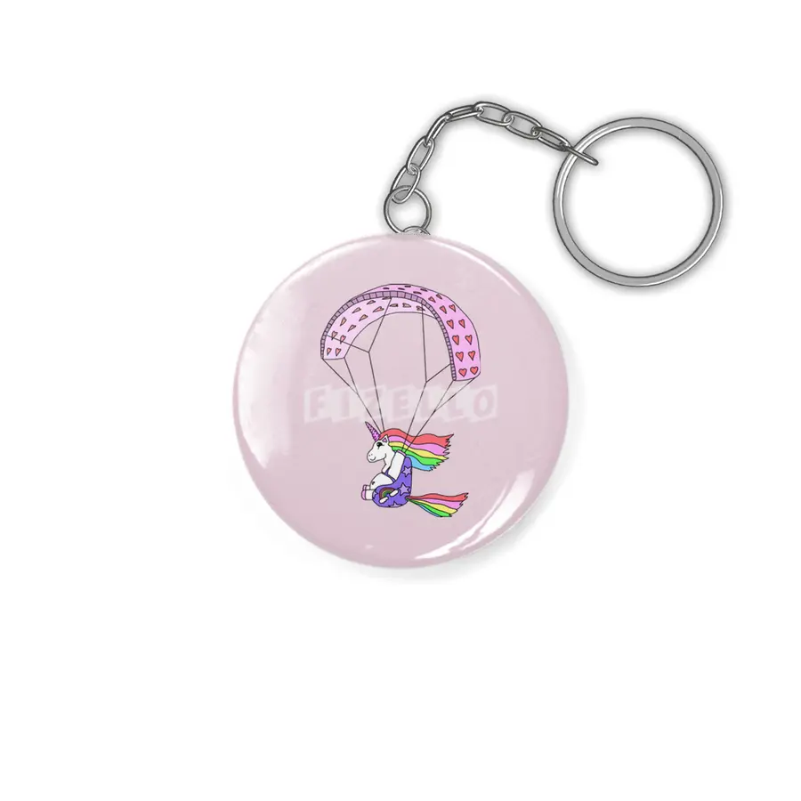 The Wandering Fools - Paracorn, the Paragliding Unicorn Anahtarlık