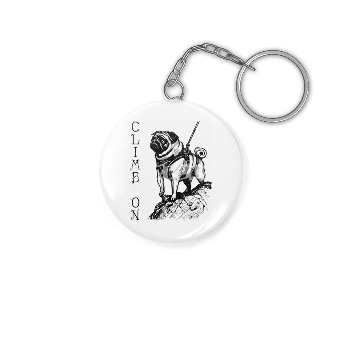Climb On - Pug Anahtarlık