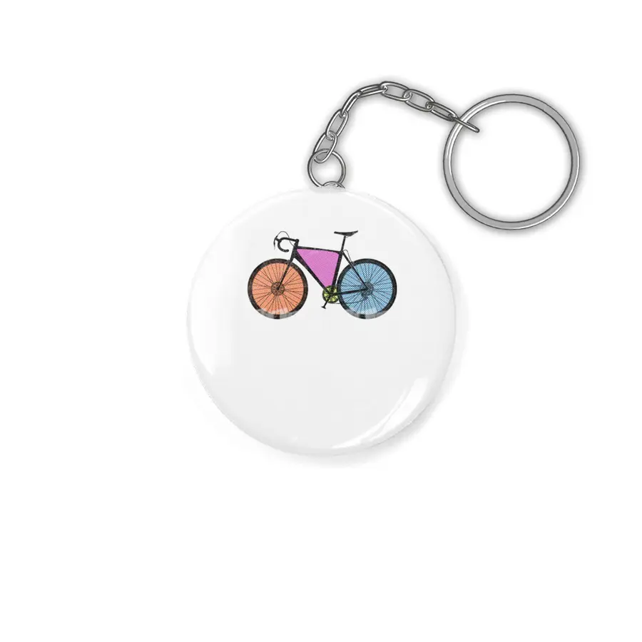 Cyclocross Bicycle Halftone Anahtarlık