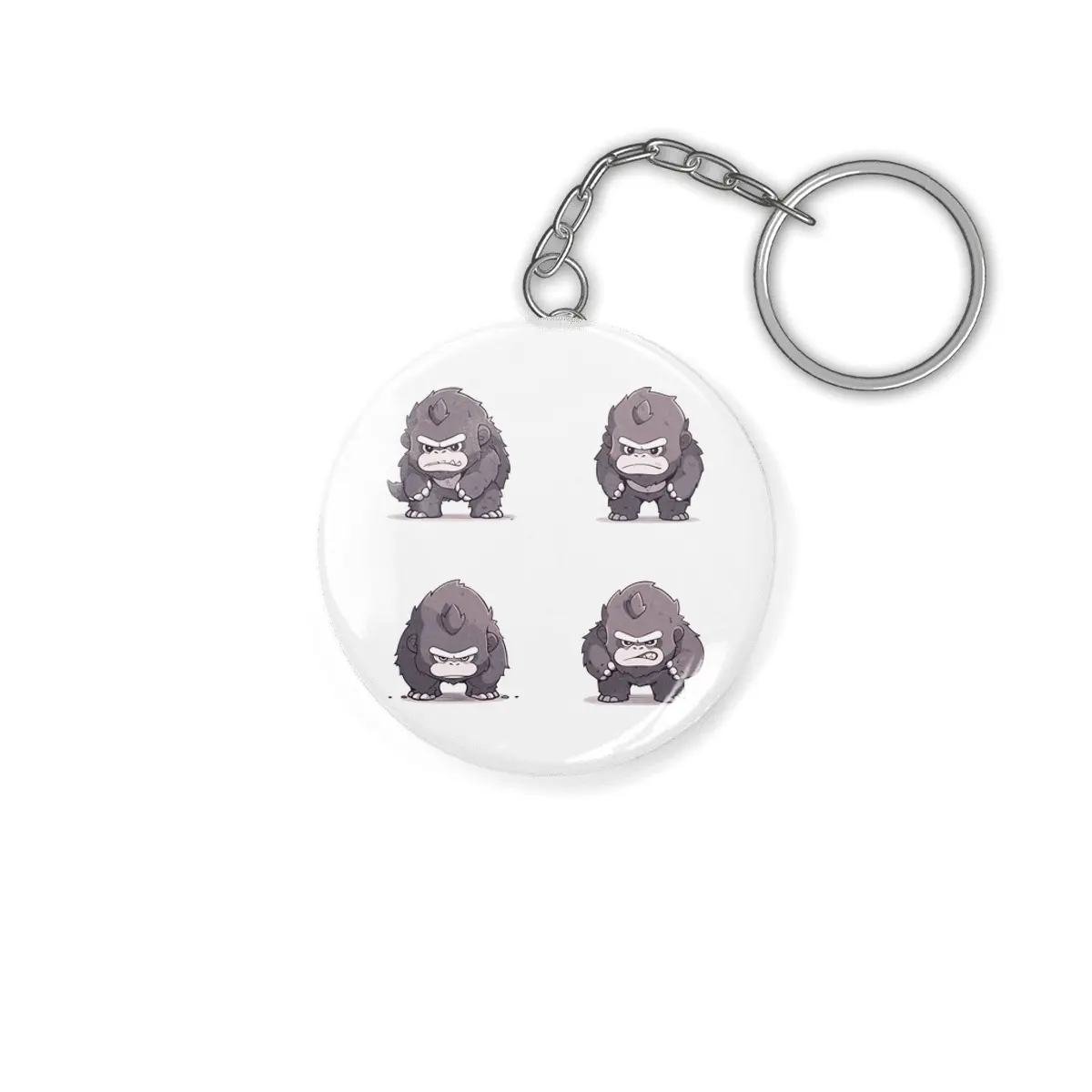 Cute Angry Gorilla Anahtarlık