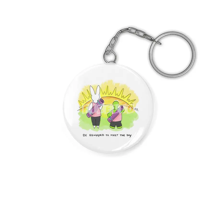 Bunny Daze Yoga - Be Equipped To Meet The Day Anahtarlık