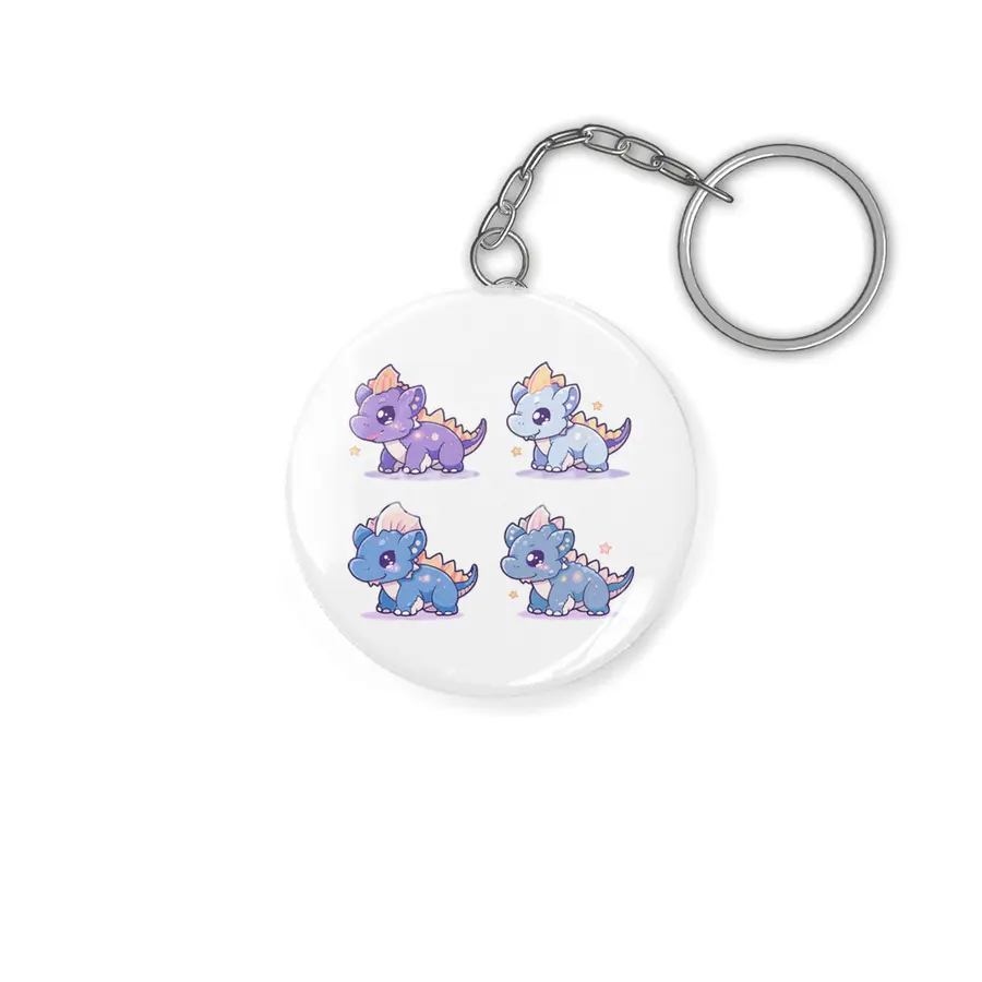 Cute Dinosaurs Anahtarlık