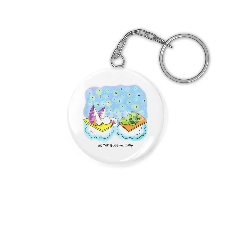 Bunny Daze Yoga - Be the blissful baby Anahtarlık