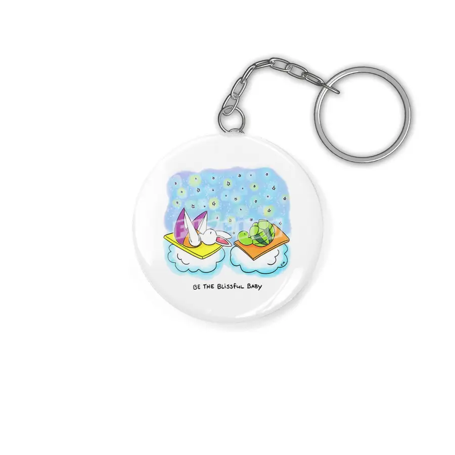 Bunny Daze Yoga - Be the blissful baby Anahtarlık