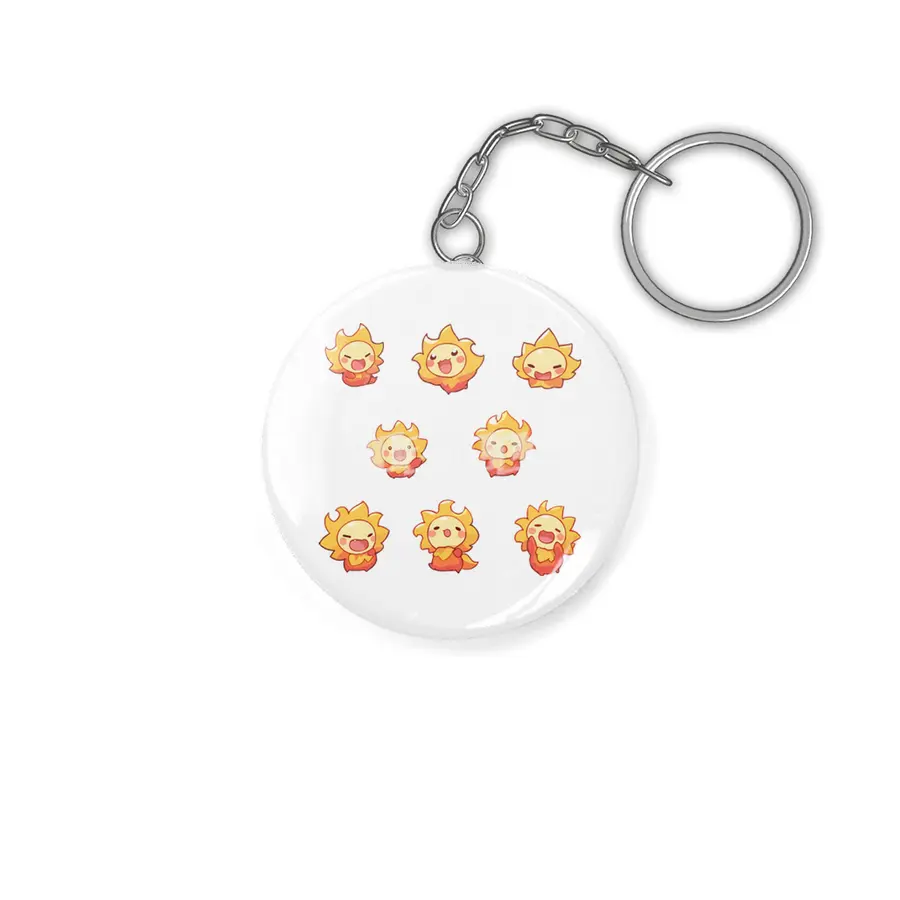 Cute Fire Sprite Anahtarlık