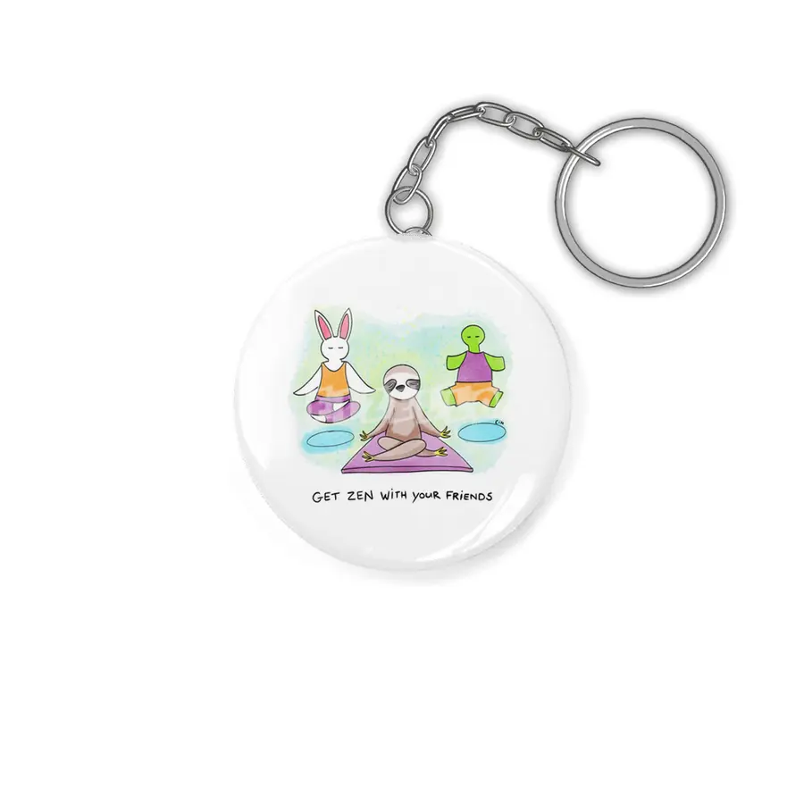 Bunny Daze Yoga - Get Zen With Your Friends Anahtarlık
