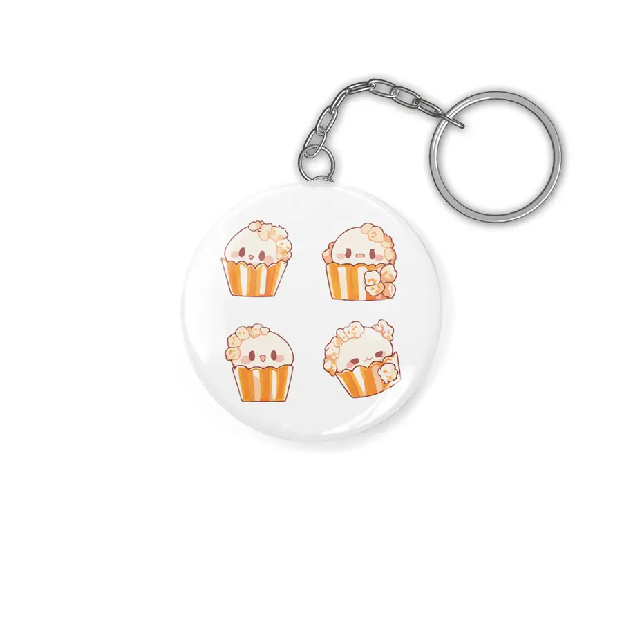 Cute Popcorn Anahtarlık
