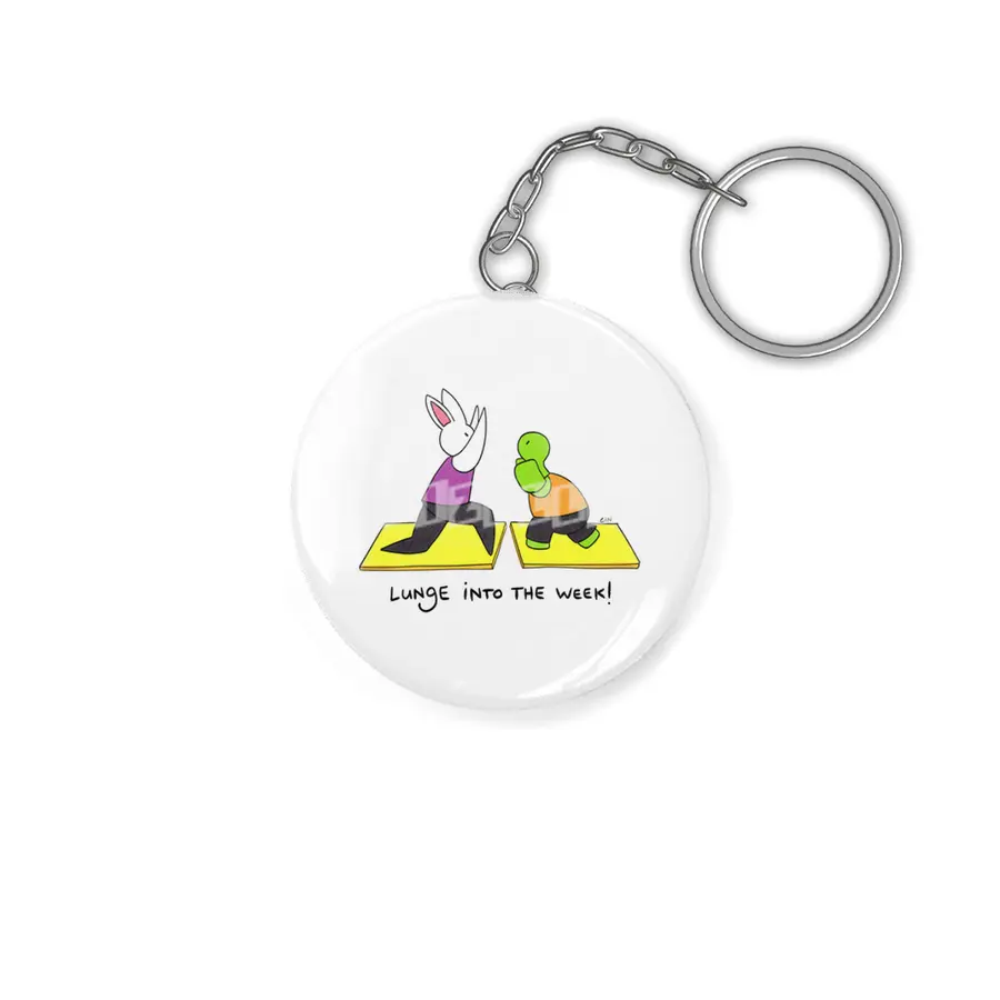 Bunny Daze Yoga - Lunge into the week! Anahtarlık