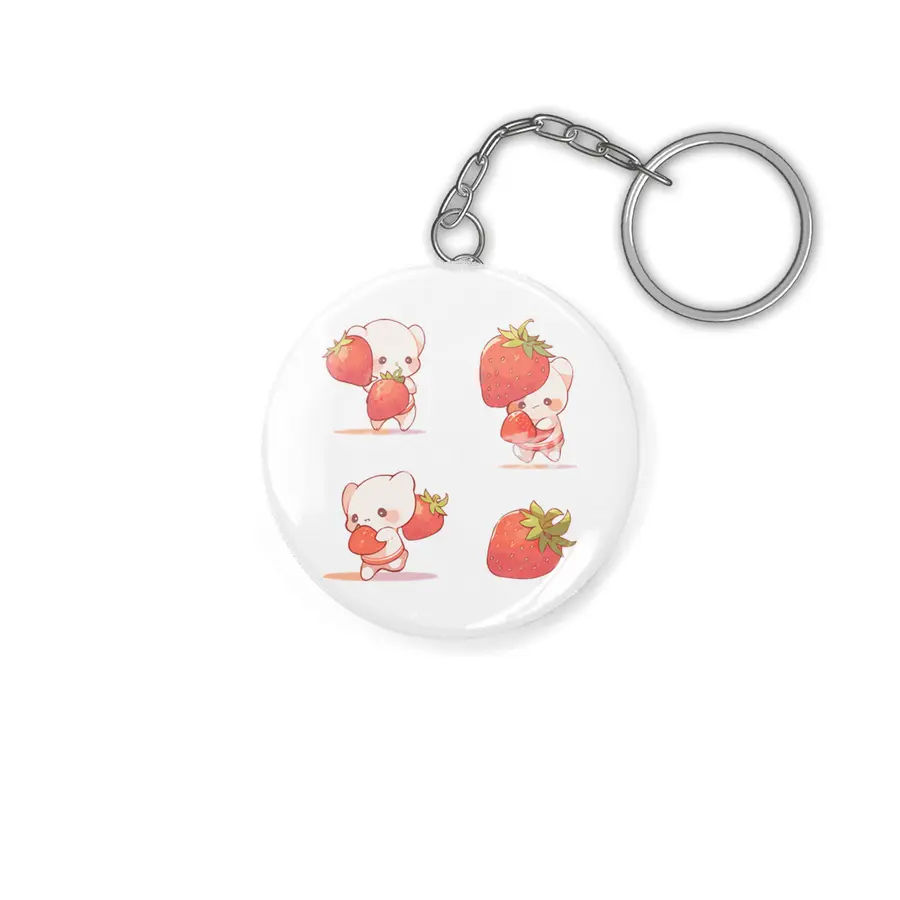 Cute Strawberry Anahtarlık
