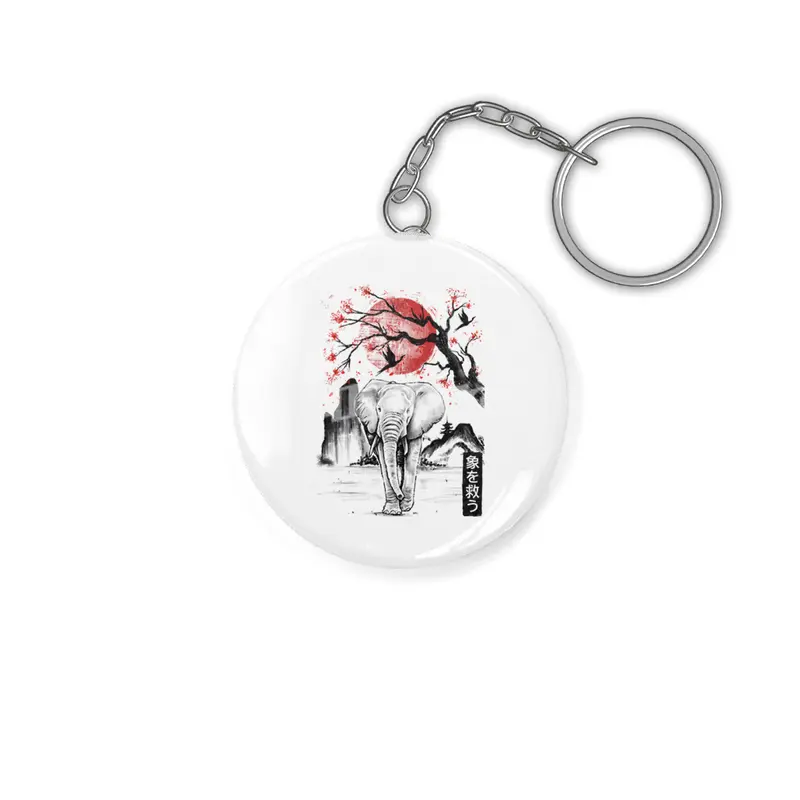 Elephant Japanese Anahtarlık