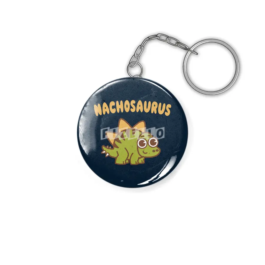 Kawaii Cute Nachosaurus Dinosaur Mexican Nacho Stegosaurus Anahtarlık