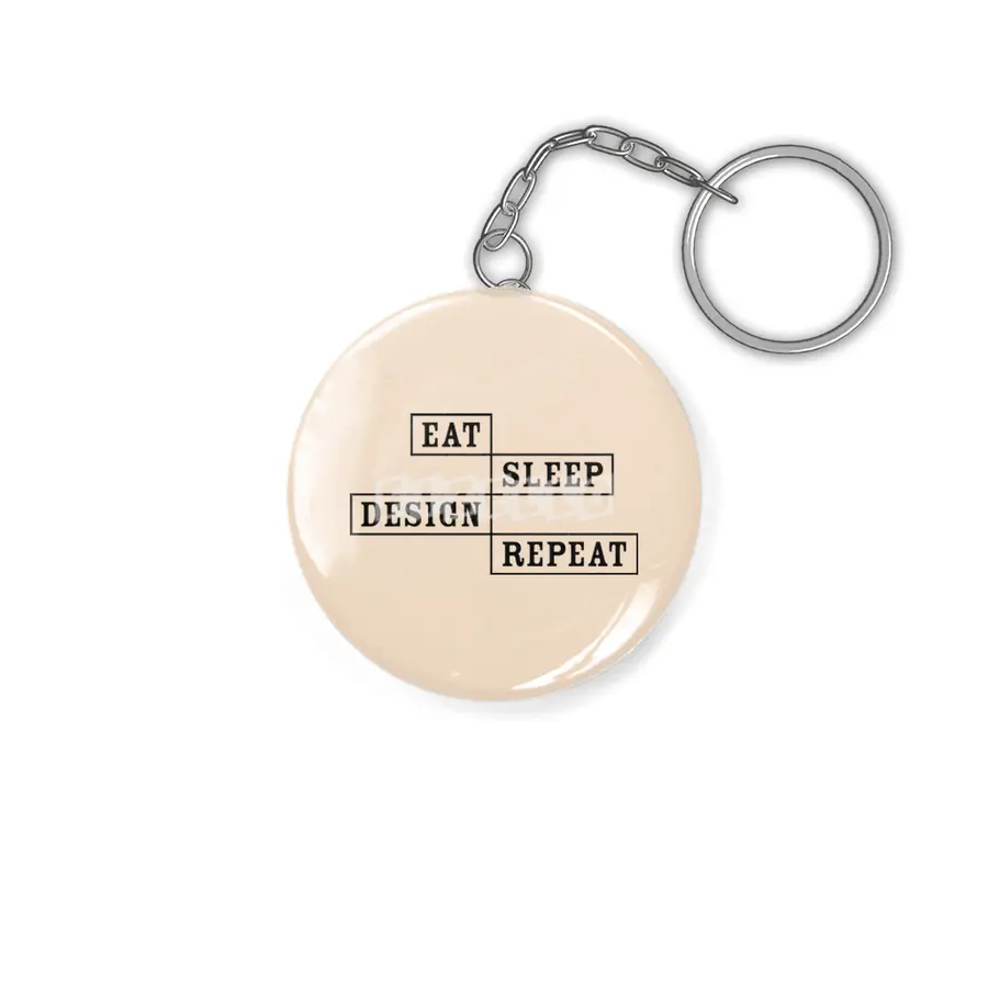 Eat Sleep Design Repeat Anahtarlık