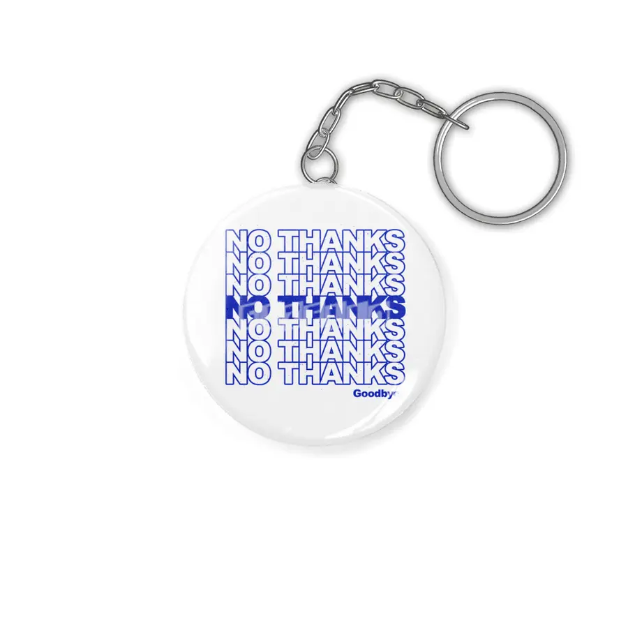 No Thanks (blue) Anahtarlık